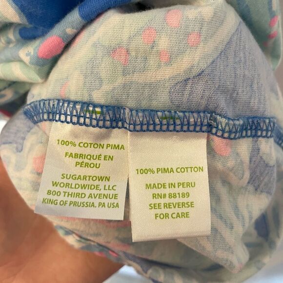 Lilly Pulitzer Windsor Dress in Bay Blue Into the Deep Cotton Strapless - Picture 2 of 3